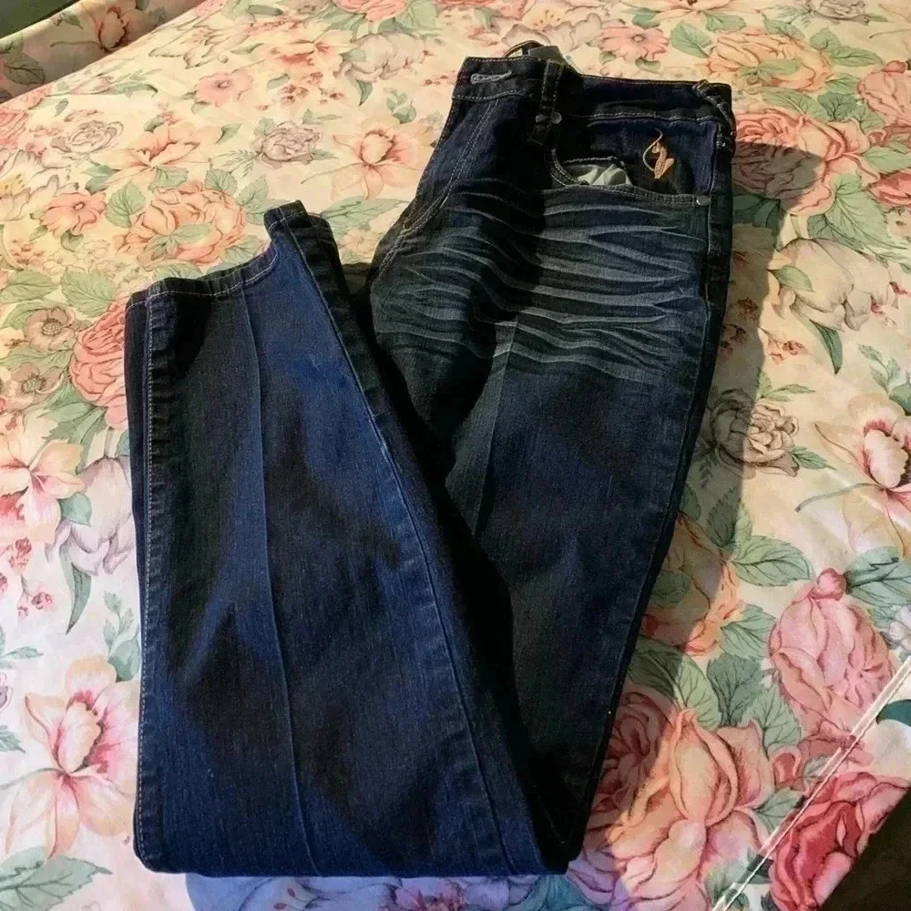 Phat Fashion Dark Blue Womens Jeans Silver Label Size 9 Juniors